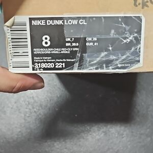 Nike Dunk Low CL in Red and Gray